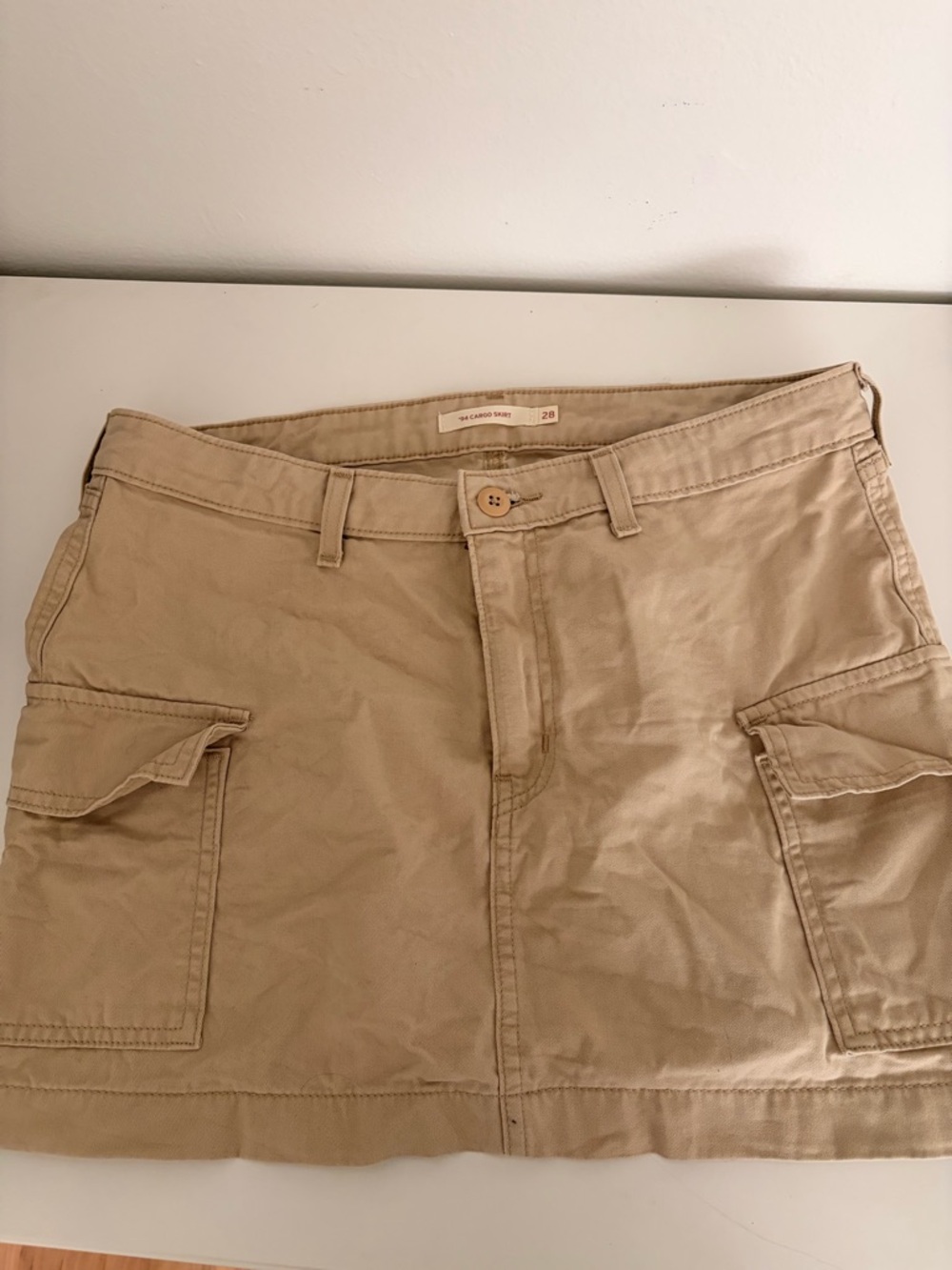 Levi's Tan Cargo 94 Mini Skirt
